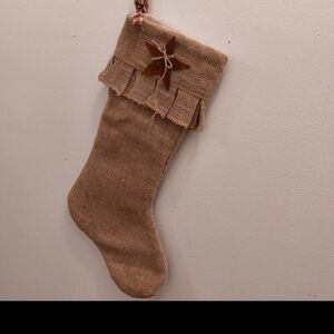 20" burlap rustic stocking